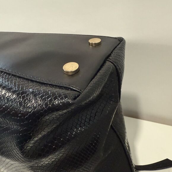 Michael Kors Elson Python Embossed Convertible Satchel Top Handle Crossbody - Picture 9 of 16